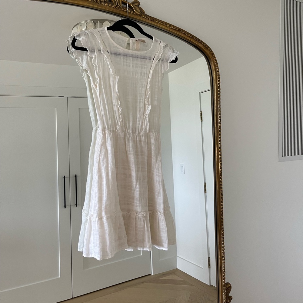 H&M Ivory Ruffle Mini Dress